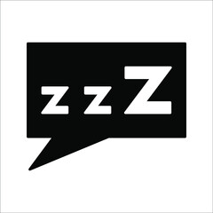 Sleepy zzz icon on white background Design concept about sleep, dream, relax, insomnia.