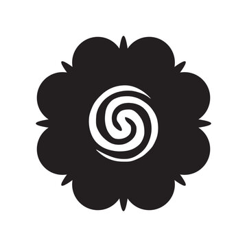 Tribal flower vector of Dayak tattoo called Bunga Terong