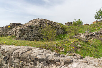 Fototapeta na wymiar Ruins of ancient Vishegrad Fortress, Bulgaria