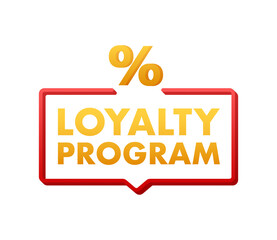 Loyalty program in flat style. Discount coupon. 3d coupon reward. Discount, loyalty program, promotion