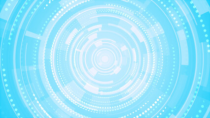 Abstract circle white blue future technology background.