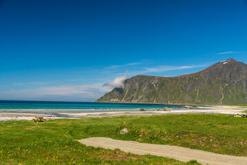 View of Moskenesoya Island in north Norway
