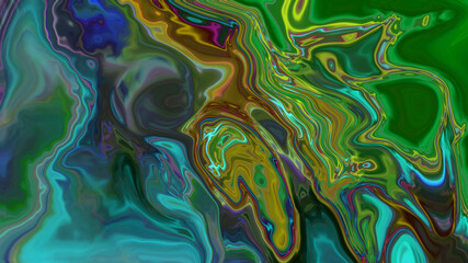 Abstract multicolored glowing liquid background.