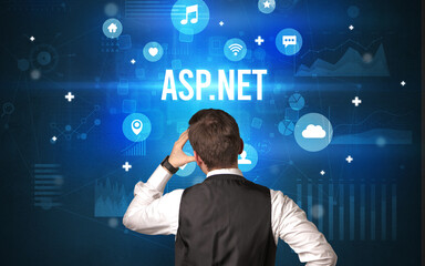 Rear view of a businessman