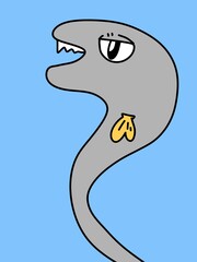 cute monster cartoon on blue background