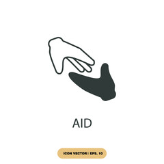 aid icons  symbol vector elements for infographic web