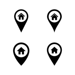 Address icon vector. home location sign and symbol. pinpoint