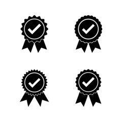 Approved icon vector. Certified Medal Icon