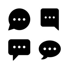 Fototapeta premium Chat icon vector. speech bubble sign and symbol. comment icon. message
