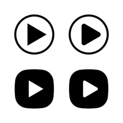 Play icon vector. Play button sign and symbol