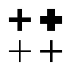 Fototapeta premium Plus icon vector. Add plus sign and symbol