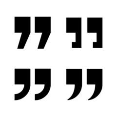 Quote icon vector. Quotation mark sign and symbol