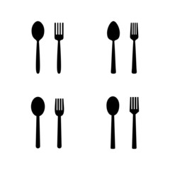 spoon and fork icon vector. spoon, fork and knife icon vector. restaurant sign and symbol