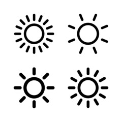 Sun icon vector. Brightness sign and symbol