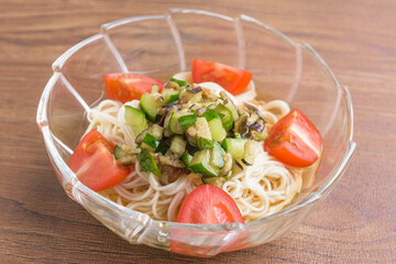 夏野菜の素麵