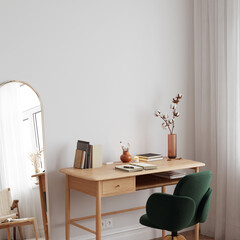 Living room interior. Wall mockup. Wall art. 3d rendering  © Yuri-U