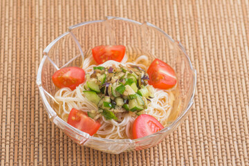 夏野菜の素麵