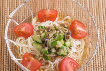 夏野菜の素麵
