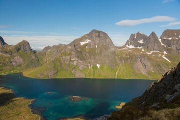 Naklejka na ściany i meble View of Moskenesoya Island in north Norway 
