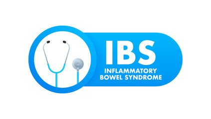 INFLAMMATORY BOWEL SYNDROME. Infographic with inflammatory bowel syndrome