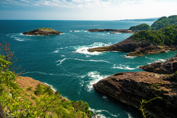 Great view of columnar rock of Umagase, Hyuga, Miyazaki