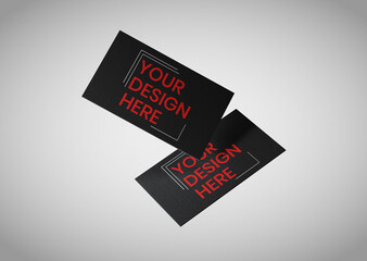 Luxury dark business card mockup for PSD Design. Save with clipping part for text and design.