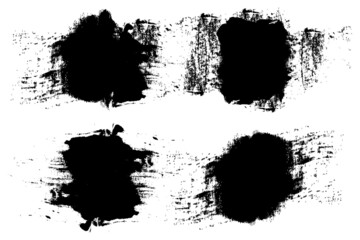 Watercolor brush texture. Ink paint brush stain. Grunge texture. Vector illustration. Stock image.