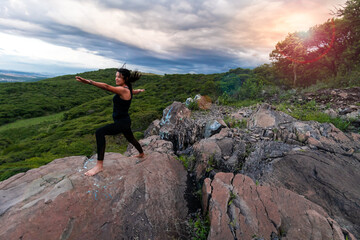 Obraz premium mountain yoga