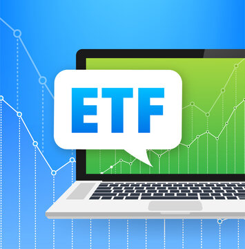 Gold template. ETF trading, exchange traded funds, financial analytics. Financial investment trade