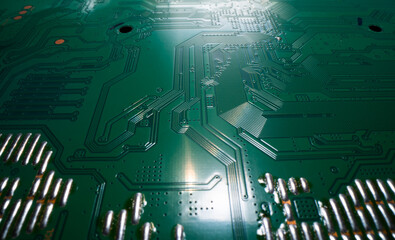 Technology background with circuit board. Electronic computer hardware technology. Motherboard digital chip. Tech science texture.