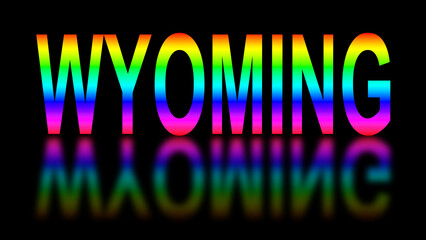 Rainbow sign with reflection illustrating diversity, inclusion and equality © Rex Wholster