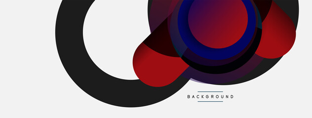 Circle and round shapes abstract background. Vector illustration for wallpaper banner background or landing page