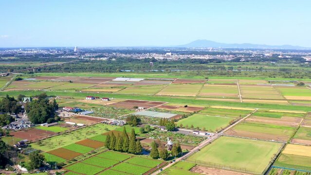 あけぼの山農業公園と筑波山（千葉県柏市）