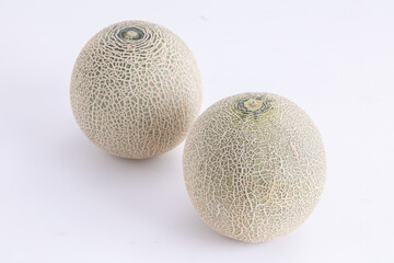 白い背景に置かれたメロン　melon