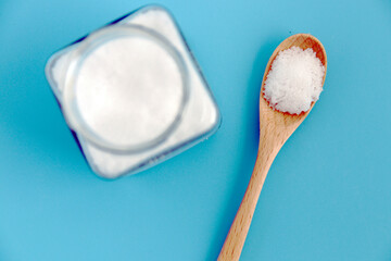 Salt in a jar that resembles a drug on the table