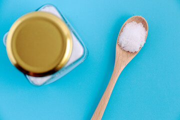 Salt in a jar that resembles a drug on the table