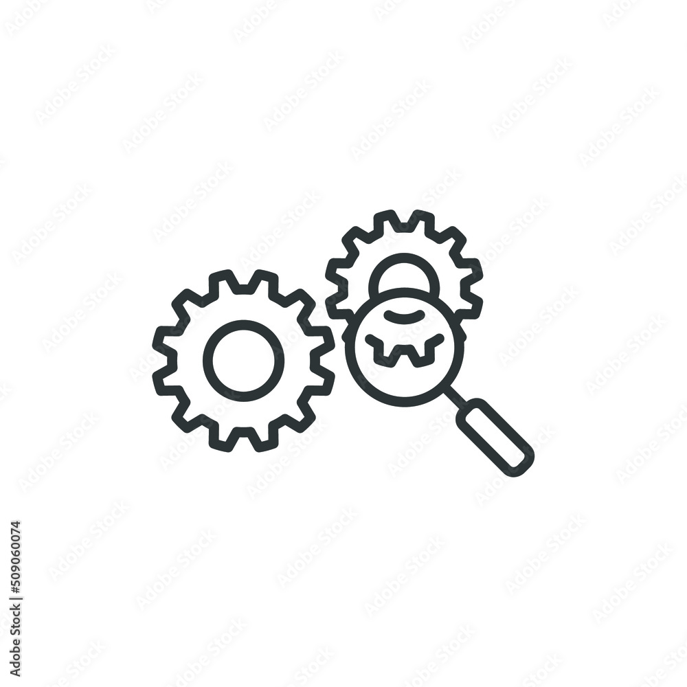 Poster vector sign of the analysis symbol is isolated on a white background. analysis icon color editable.