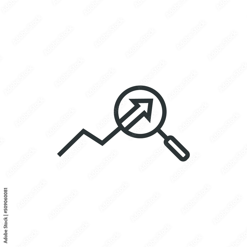 Poster vector sign of the analysis symbol is isolated on a white background. analysis icon color editable.