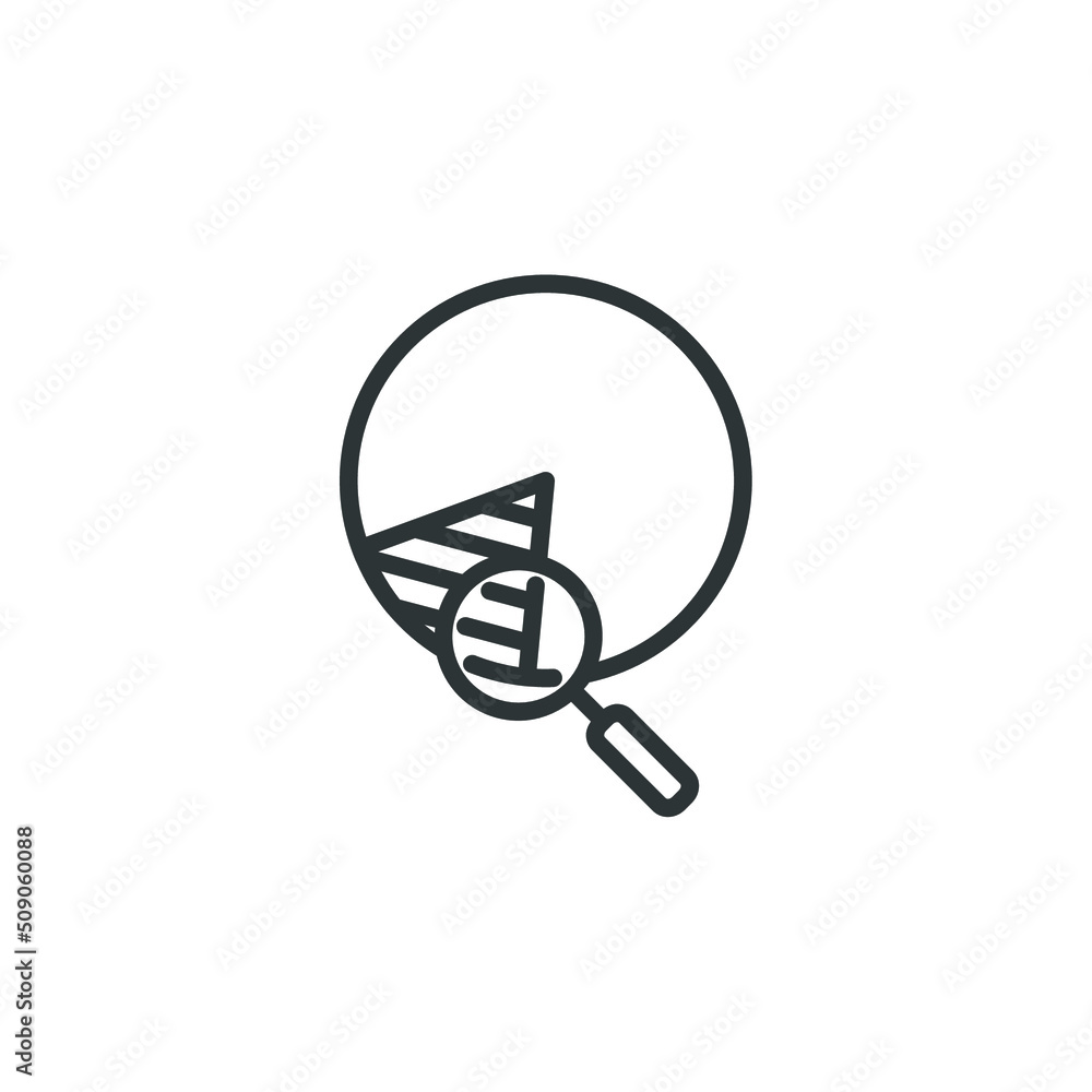 Poster vector sign of the analysis symbol is isolated on a white background. analysis icon color editable.