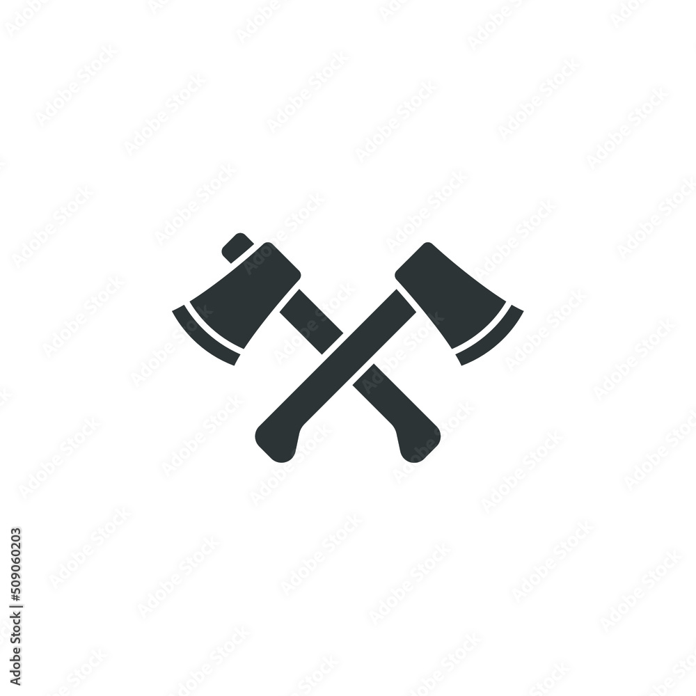 Poster vector sign of the axe symbol is isolated on a white background. axe icon color editable.