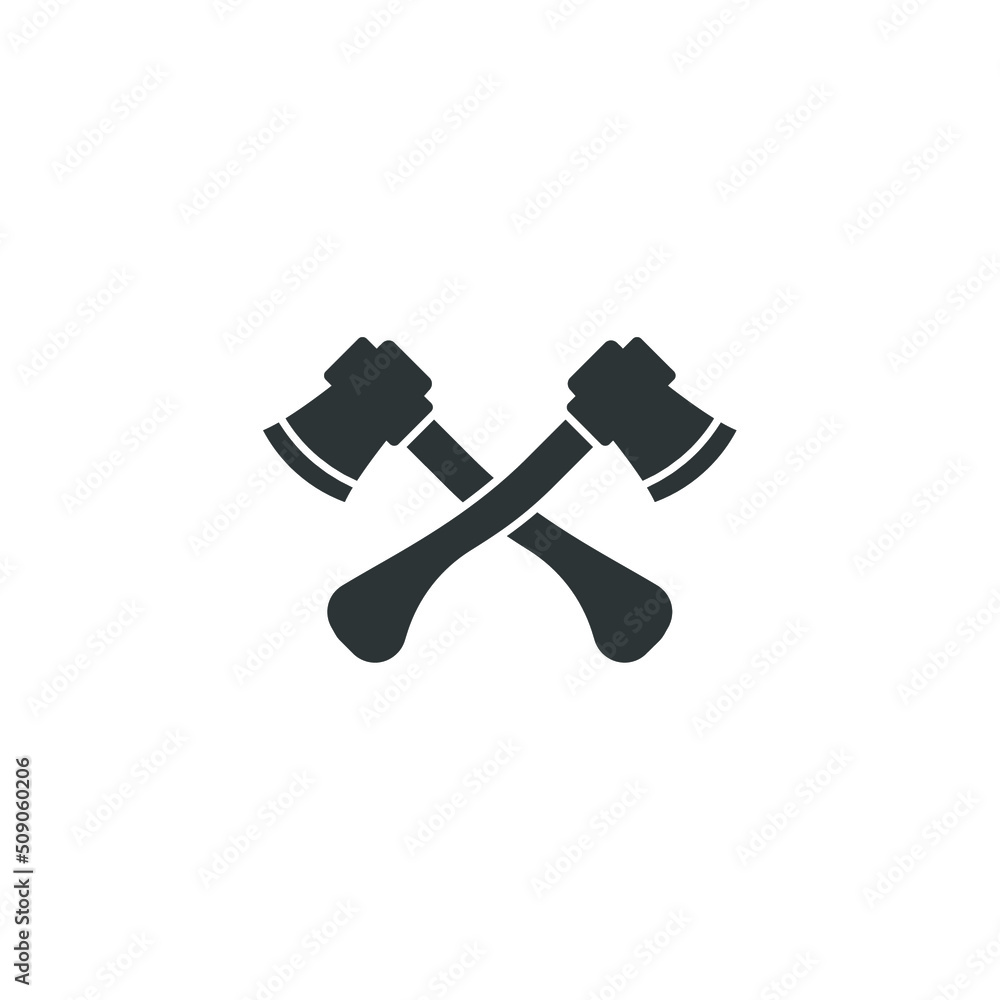 Poster vector sign of the axe symbol is isolated on a white background. axe icon color editable.