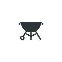 Vector sign of the barbecue Grill symbol is isolated on a white background. barbecue Grill icon color editable.