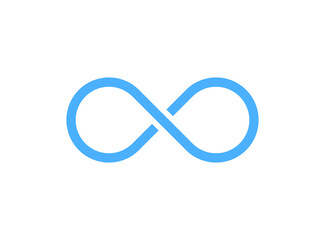 Infinity loop icon vector design with editable stroke