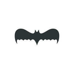 Vector sign of the bat symbol is isolated on a white background. bat icon color editable.
