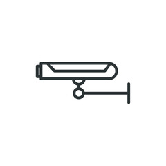 Vector sign of the cctv symbol is isolated on a white background. cctv icon color editable.