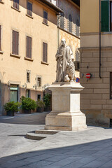 Fototapeta na wymiar Vittorio Fossombroni monument in Arezzo, Italy