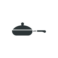 Obraz premium Vector sign of the Cooking pan symbol is isolated on a white background. Cooking pan icon color editable.
