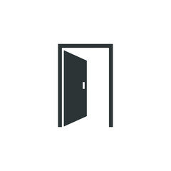 Vector sign of the door symbol is isolated on a white background. door icon color editable.