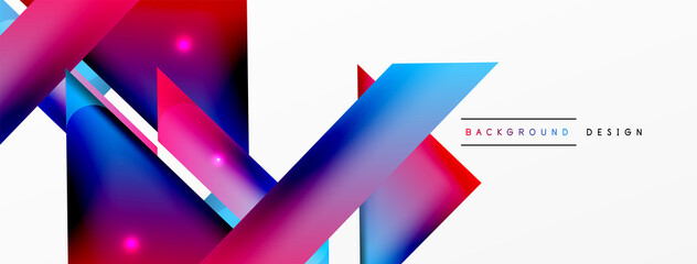 Dynamic 3d geometric abstract background. Triangles and other simple forms composition. Vector Illustration For Wallpaper, Banner, Background, Card, Book Illustration, landing page