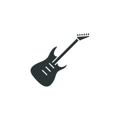 Vector sign of the guitar symbol is isolated on a white background. guitar icon color editable.